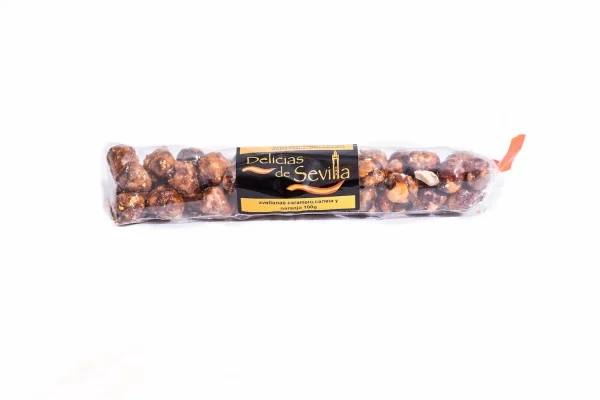 Avellanas con Caramelo, Canela y Naranja 100g