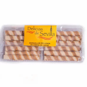 Barquillos rellenos de crema de cacao 160g
